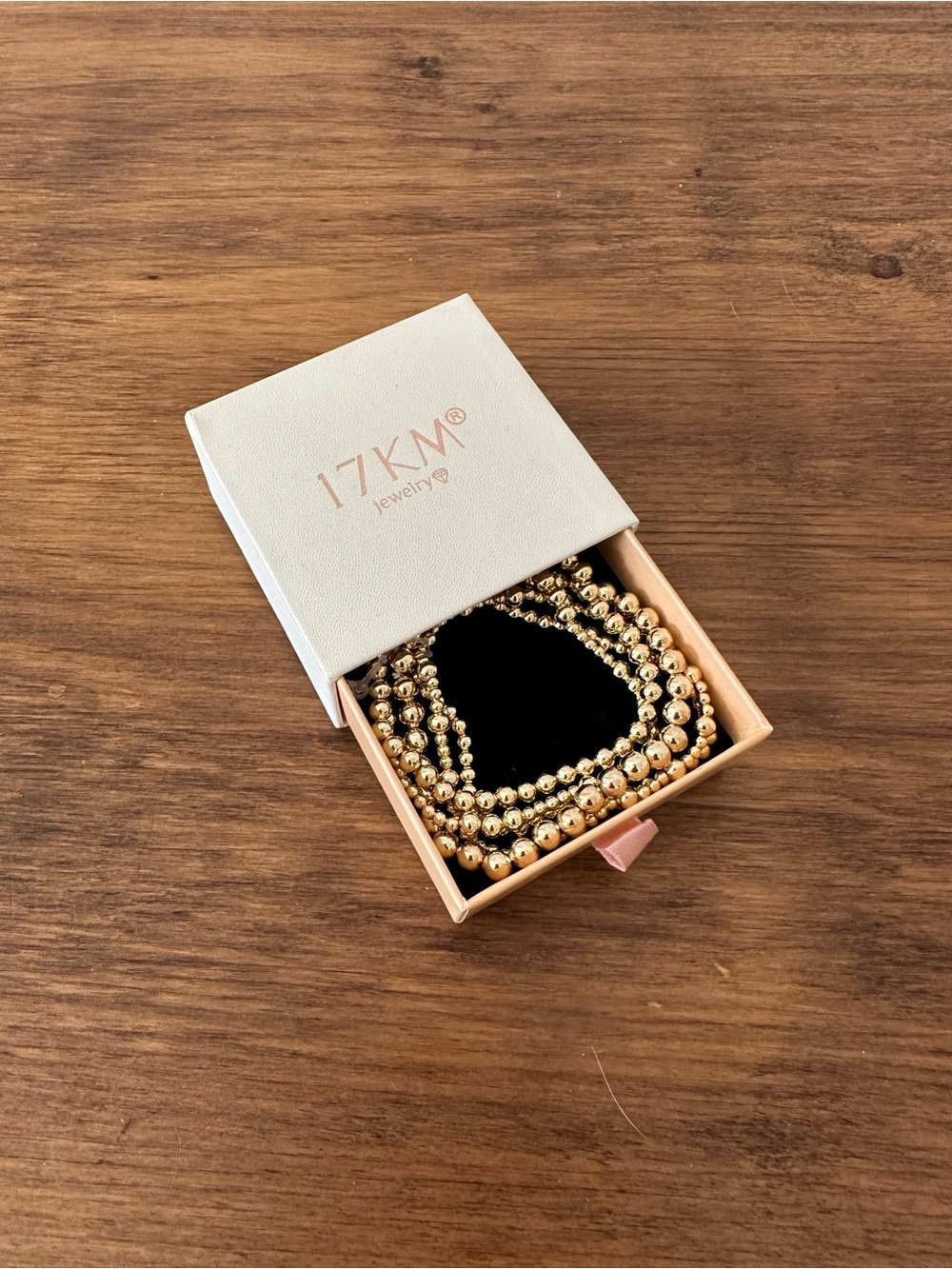 Gold Beaded Bracelet Set